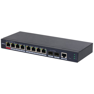 (DH-S4210-8GT-110) DAHUA SWITCH INDUSTRIAL L2 GESTIONABLE POE WATCHDOG 8 PUERTOS