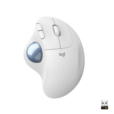 RATON LOGITECH ERGO M575 TRACKBALL WIRELESS BLANCO 3 BOTONE