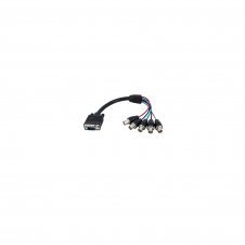 StarTech.com Cable de 30 cm Coaxial para Monitor HD15 VGA a 5 BNC RGBHV - Macho a Hembra - negro