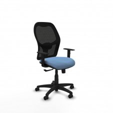 Piqueras y Crespo Aloc?n sincro malla negra bali azul cielo brazos 1D base poliamida ruedas engomadas 50mm