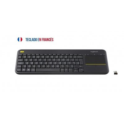 TECLADO FRANCES LOGITECH WIRELESS TOUCH KBD K400 PLUS BLACK