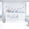 Cuna convertible con cajones inferiores · SERO MORE 70x140 White · Alondra