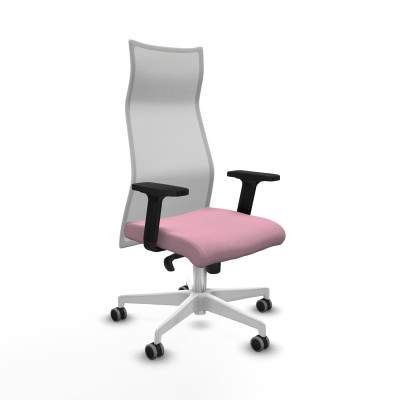 Albacete malla sincro malla blanca bali rosa brazos 2D base blanca ruedas 65mm engomadas