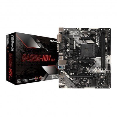 Placa base asrock amd am4 b450m hdv ddr4x2 32gb dvi - d hdmi micro atx