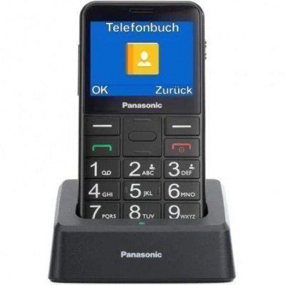 Teléfono Móvil Panasonic KX-TU155EXBN para Personas Mayores/ Negro