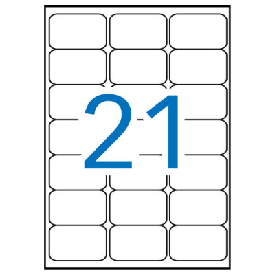 Apli Etiquetas Blancas Permanentes 63.5 x 38.1mm 100 Hojas