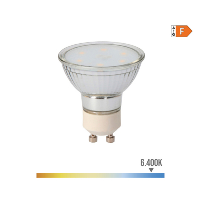 Bombilla dicroica led gu10 5 w 400 lm 6400 k luz fria ø5 x 5,5 cm