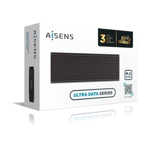 AISENS - CAJA EXTERNA M.2 (NGFF) ASM2-022B NVMe A USB3.2 GEN2, NEGRA