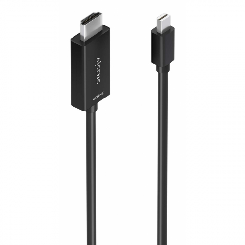 AISENS - CABLE CONVERSOR MINI DP A HDMI 4K@60HZ, MINI DP/M-HDMI/M, NEGRO, 2.0M