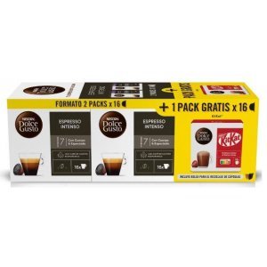 Pack de 3 cajas Dolce Gusto 2 EXP. INTEN + NDG KK, 16 unidades por caja, 48 cápsulas en total