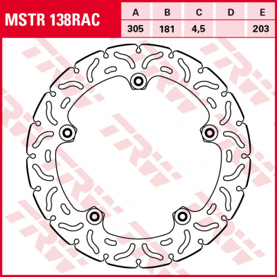 Disco de freno con remaches TRW MSTR138RAC