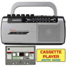 Daewoo DW1107 Radio Cassette AM/FM Pila y Corriente