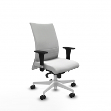 Piqueras y Crespo Albacete confidente sincro bali blanco brazos 1D base blanca ruedas 65 mm nailon