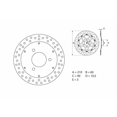 Disco de freno Brembo 68B40725 68B40725