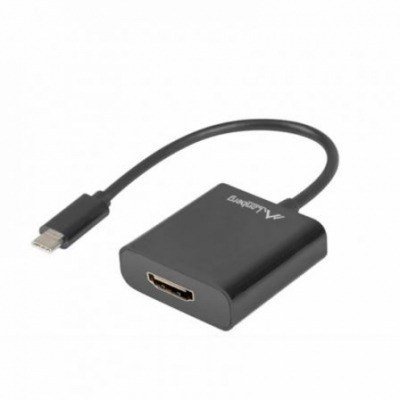 ADAPTADOR LANBERG AD-UC-HD-01 - USB TIPO-C MACHO A HDMI HEMBRA - RESOLUCIÓN HASTA 1920*1200 - 15CM LONGITUD
