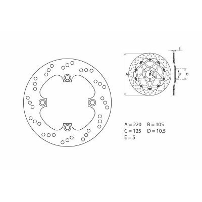 Disco de freno Brembo 68B40748 68B40748