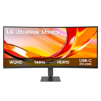 Monitor LG UltraWide 34U640B-B - 34 WQHD | Curvo | Ultrapanorámico | Altura regulable | Negro