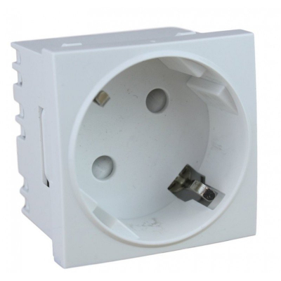 Modulo 45x45 Schuko BLANCO Multimedia