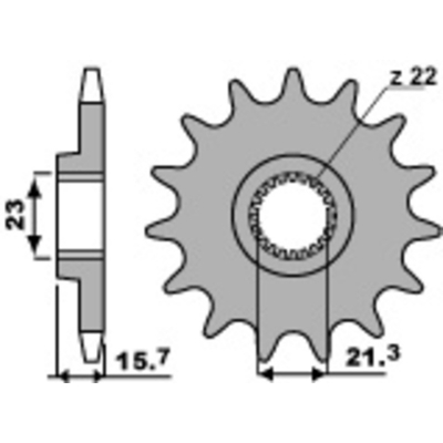 PBR Steel Standard Front Sprocket 441 - 520 441.16.18NC