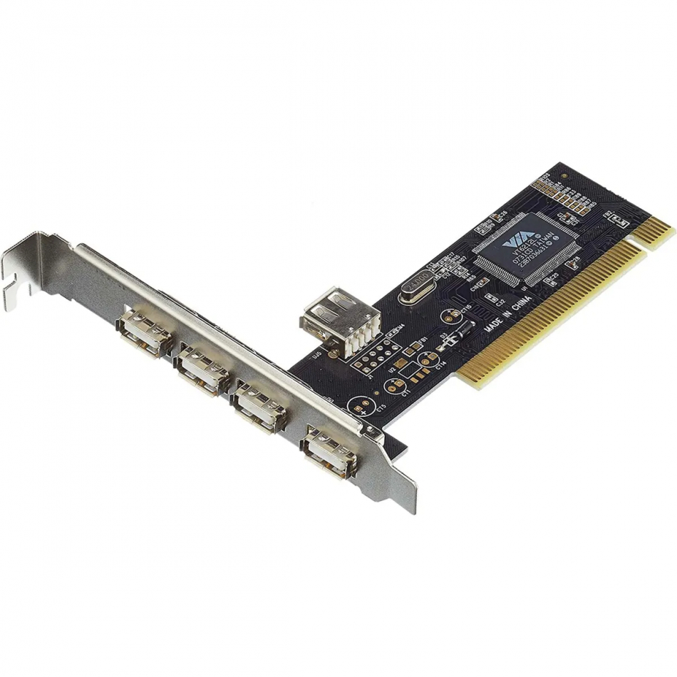 4+1-port USB 2.0 PCI Card tarjeta y adaptador de interfaz