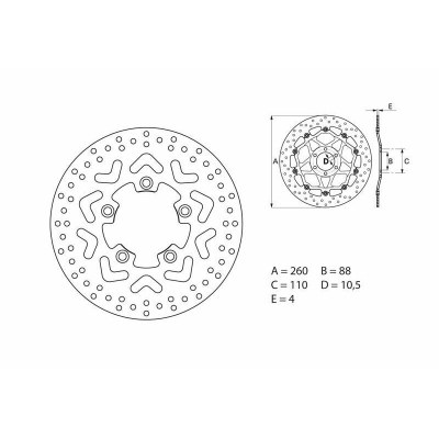 Disco de freno Brembo 68B407B2 68B407B2