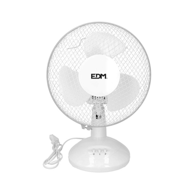Ventilador de sobremesa. color blanco. potencia: 25 w aspas: ø23 27x24x36cm