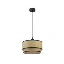 Colgante Roque 1xe27 Natural/negro Regx40x40 Cm