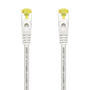 AISENS - Cable De Red Latiguillo RJ45 LSZH Cat.7 600 MHz S/FTP PIMF AWG26, Blanco, 0.5 m