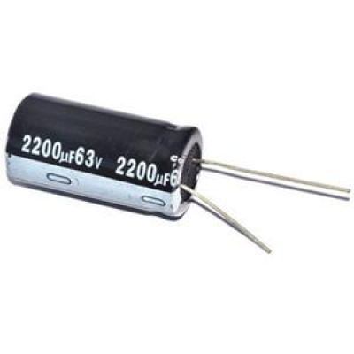 Condensador Electrolítico RADIAL 2200uF 63Vdc 105ºC