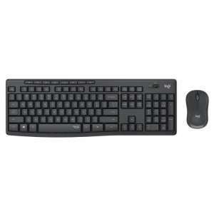 Logitech MK295 Teclado + Ratón inalambrico, negro