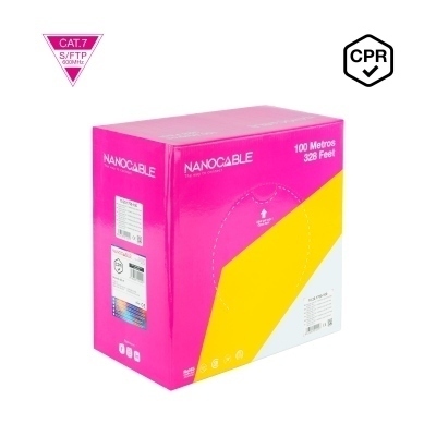 CABLE RED CAT. 7 600MHZ LSZH SFTP PIMF AWG23 100 M