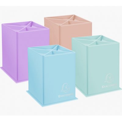 67896D porta lápices Cartón Azul, Coral, Verde, Mauve