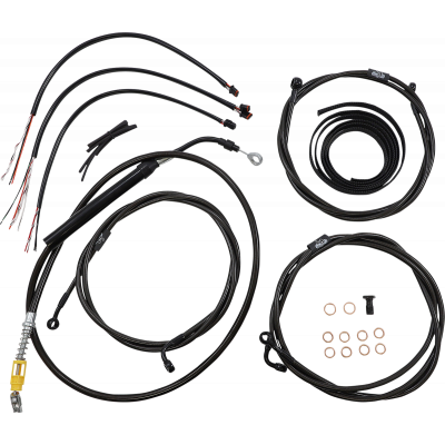 Kit completo líneas de freno/cables de manillar Midnight trenzados LA CHOPPERS LA-8056KT2-16M