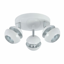 Plafon Beethoven 3xgu10 Blanco/plata 14x22x22 Cm