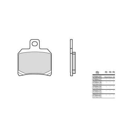 Pastillas de freno sinterizadas Brembo 07004XS 07004XS