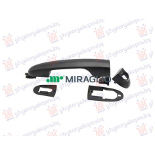 MANETA EXTERIOR PARA PUERTA DELANTERA NEGRA (CON AGUJERO DE CERRADURA)