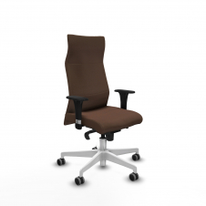 Piqueras y Crespo Albacete direcci?n sincro bali marr?n oscuro brazos 1D cromados base blanca ruedas 65 engomadas