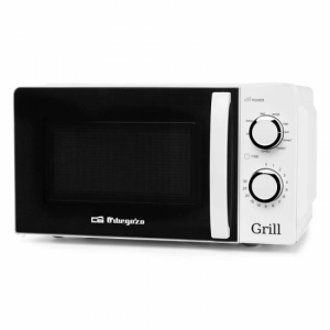 Microondas Orbegozo MIG2130 20 litros 700W potencia con grill de 900W de potencia 5 niveles con temporizador color blanco