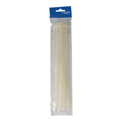 Bridas natural 4,8 x 300 mm nylon alta calidad (bolsa 25 unid.)