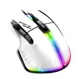 Ratón con cable Spirit of Gamer Souris Pro M5, blanco
