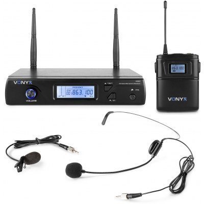 Microfono Inalambrico Petaca Solapa/Diadema WM61 VONYX