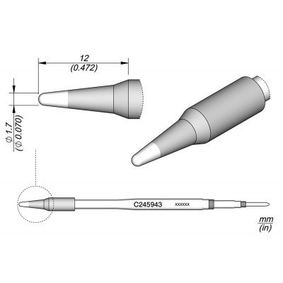 Cartucho Conico Ø 1,7mm