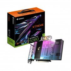 GIGABYTE AORUS GeForce RTX 5080 XTREME WATERFORCE WB 16G Tarjeta Gráfica - 16GB GDDR7, 256 bits, PCI-E 5.0, 2805MHz Core Clock, 3 x DP 2.1a, 1 x HDMI