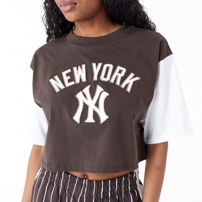 Camieta NEW ERA MLB LIFESTYLE CROP TEE NEYYAN 60435312 Negro