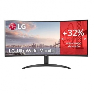 Monitor Profesional Ultrapanorámico Curvo LG UltraWide 34WR50QC-B 34/ WQHD/ Negro