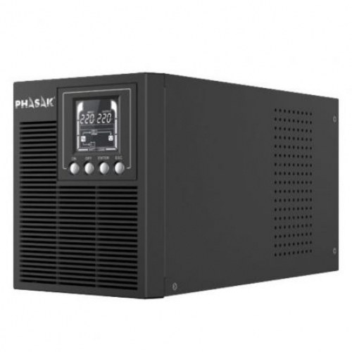 SAI Online Phasak 1000 VA Online LCD/ 1000VA900W/ 3 Salidas/ Formato Torre