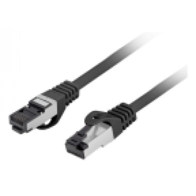 CABLE RED LANBERG LATIGUILLO CAT.8.1 S/FTP LSZH CU 1M NEGRO FLUKE PASSED