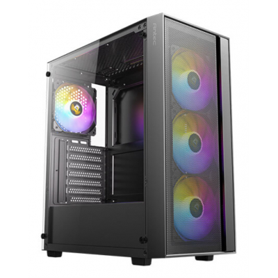 CAJA ANTEC AX65 ARGB ATX NEGRO 4XVENT 120MM 2XUSB SN FUENTE