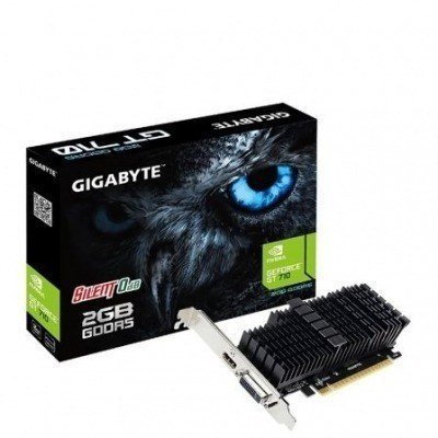 TARJETA GRÁFICA GIGABYTE GEFORCE GT 710 SILENT - 954 MHZ - 2GB GDDR5 - 64 BIT - PCIEX 2.0 - HDMI - DVI-I