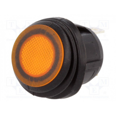 Interruptor Basculante 2Ctos. OFF-ON Luminoso Naranja 230V LED